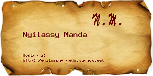 Nyilassy Manda névjegykártya